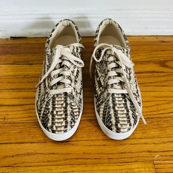 Michael Kors Snake Print Sneakers - Black and Cream - Picture 2 of 10
